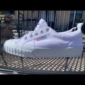 Superga X Alexa Chung white sneakers